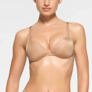 SKIMS Ultimate Push Up Plunge Bra in Clay - Size 36DD